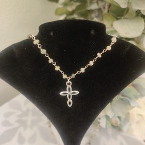 NWOT silver cross necklace